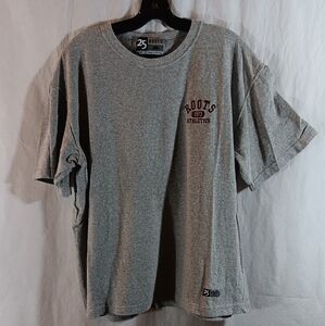 Roots 1973 Athletics Mens Large Gray Knit Top 25 Years